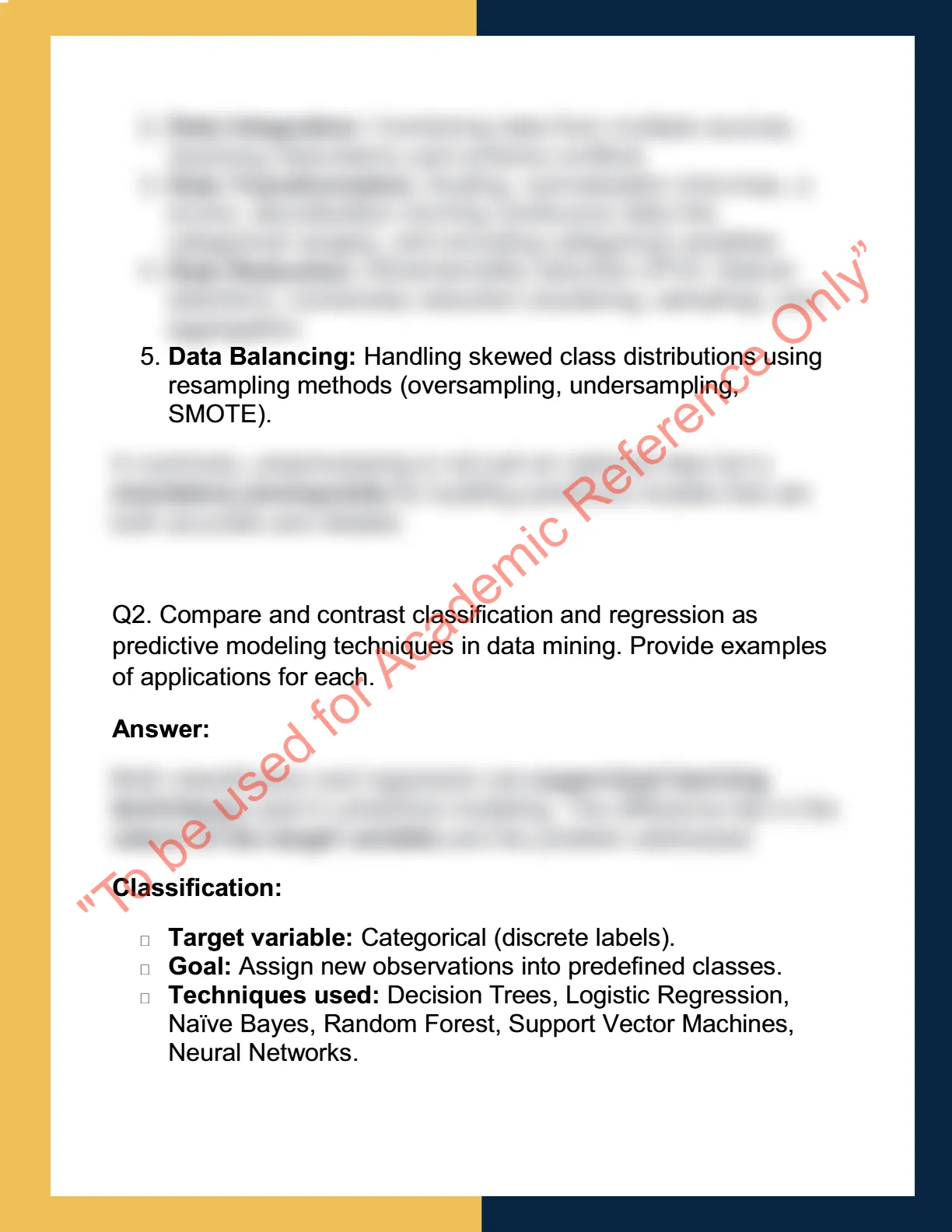 COMP 7620 – Data Mining and Predictive Models 1